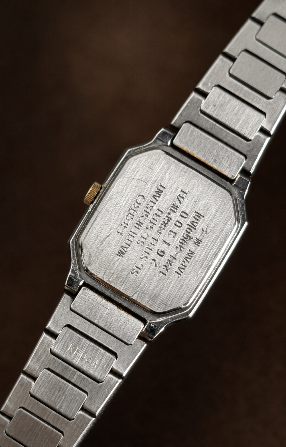 Vintage Seiko two-tone rectangular quartz dress watch, additional view 4