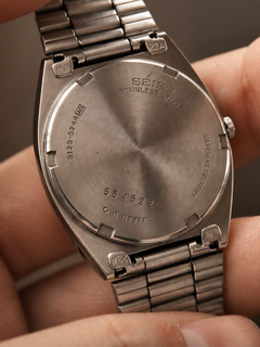Vintage Seiko Chronos TV-shaped black dial quartz watch detail view 3 thumbnail 3