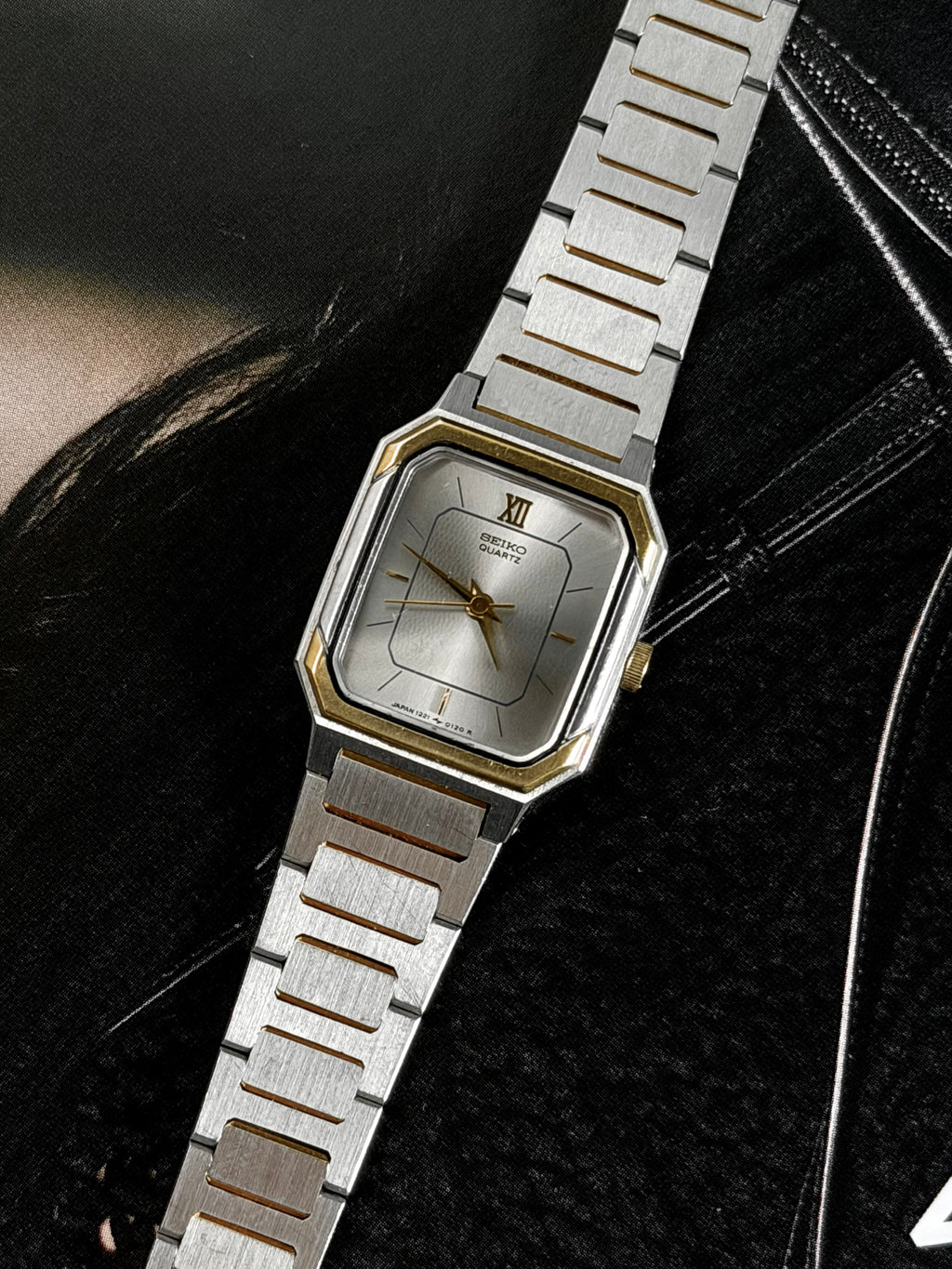 Seiko Two-Tone Rectangular Dress Vintage Watch