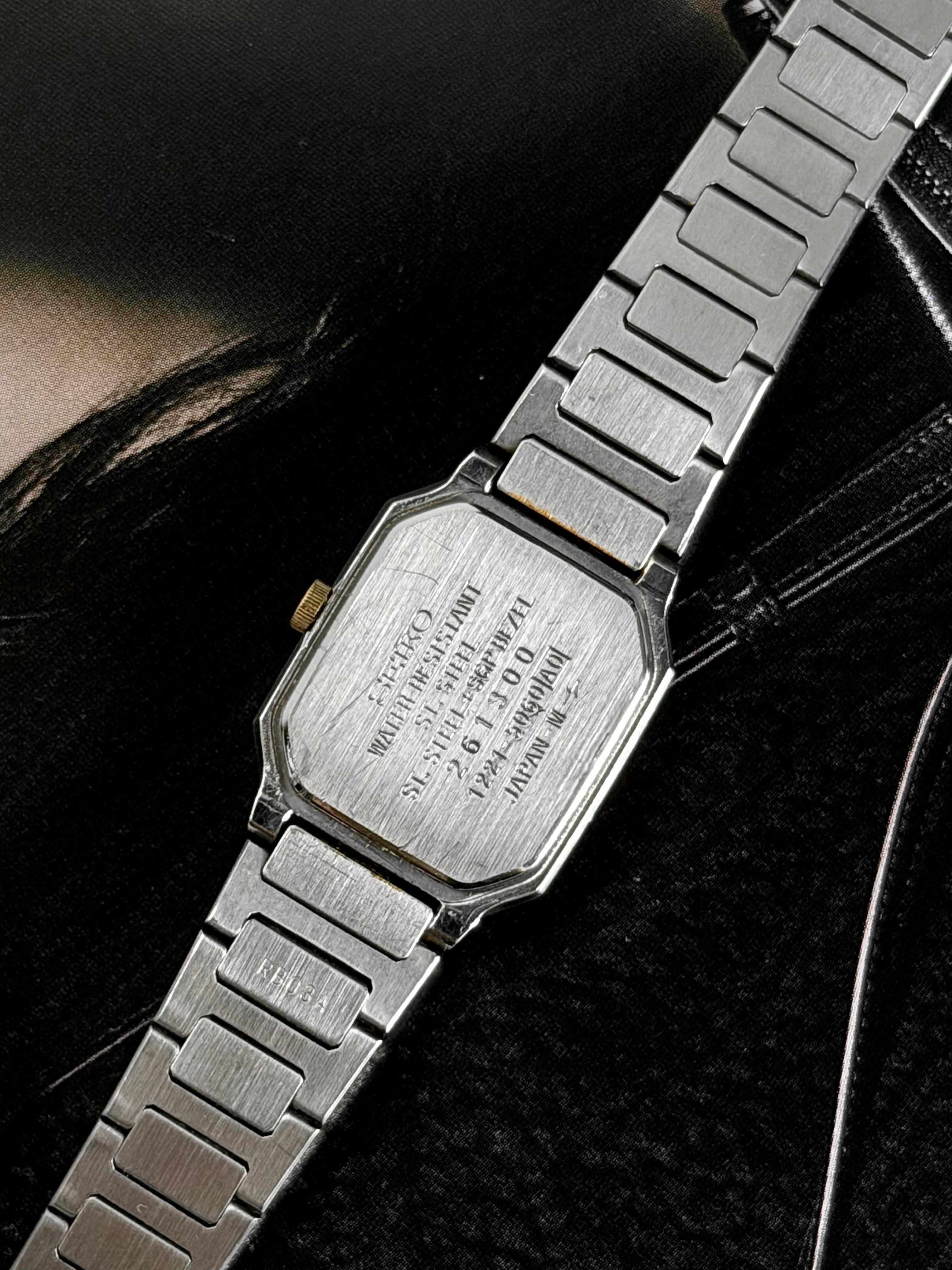 Seiko Two-Tone Rectangular Dress Vintage Watch