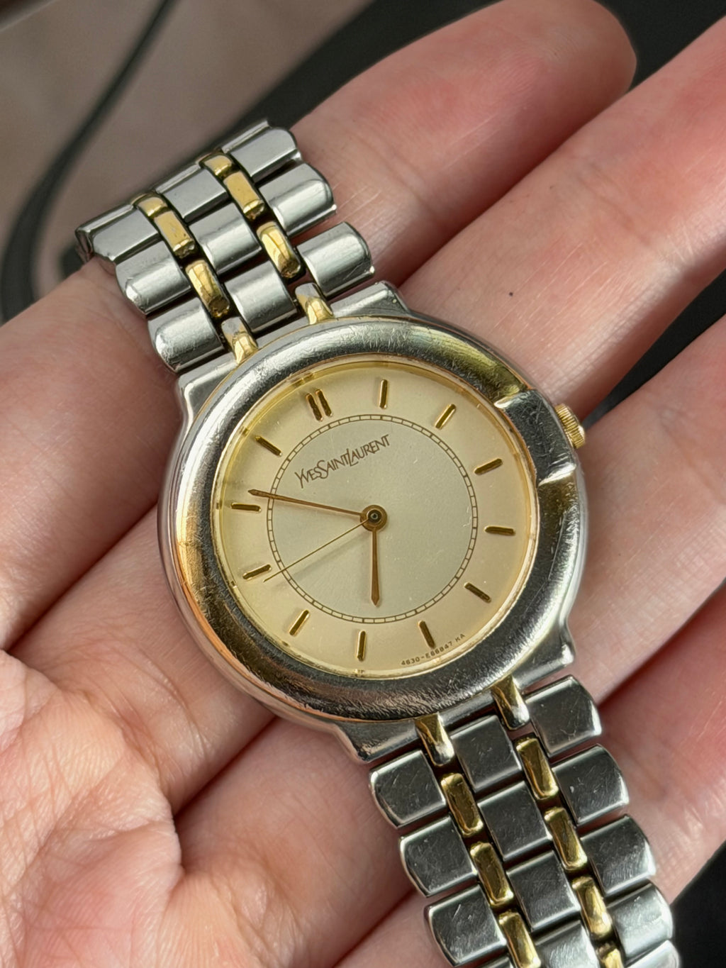 Vintage Yves Saint Laurent Quartz Vintage Watch - Gold Dial 30MM
