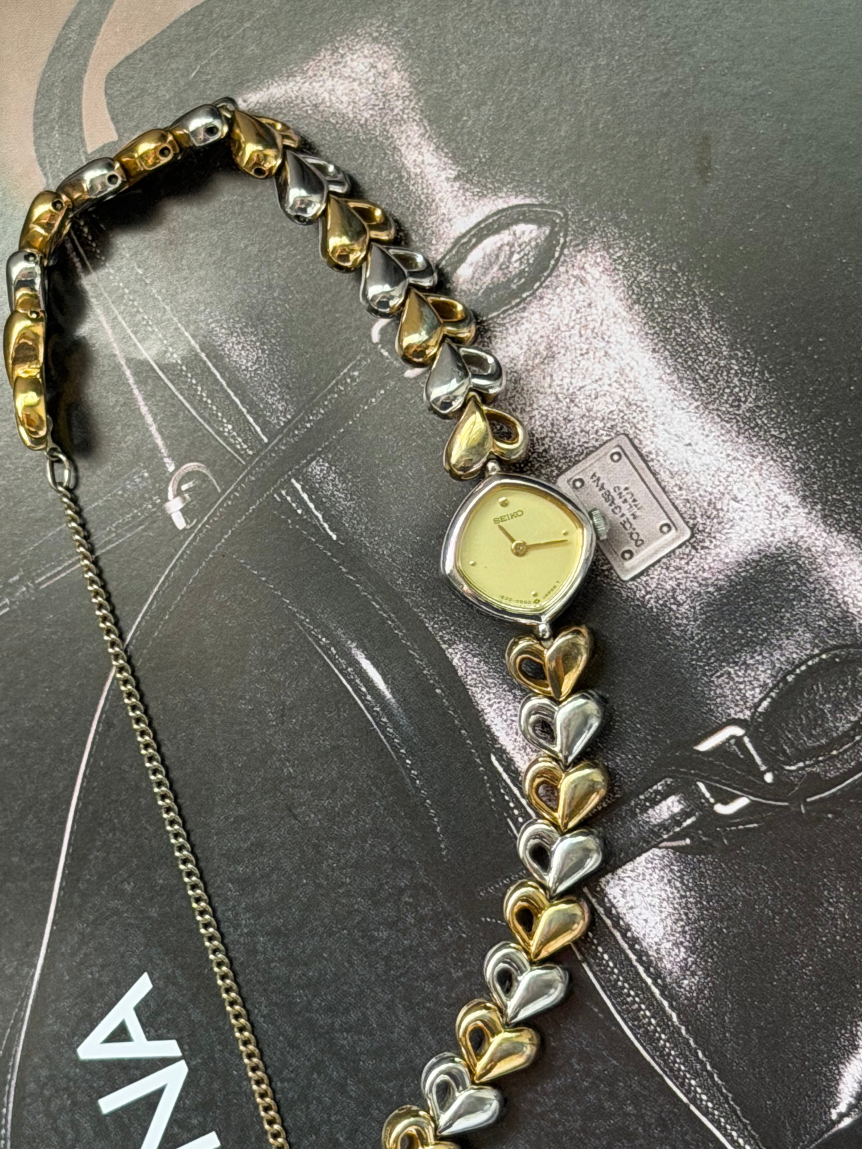Seiko Vintage Two-Tone Heart Link Watch