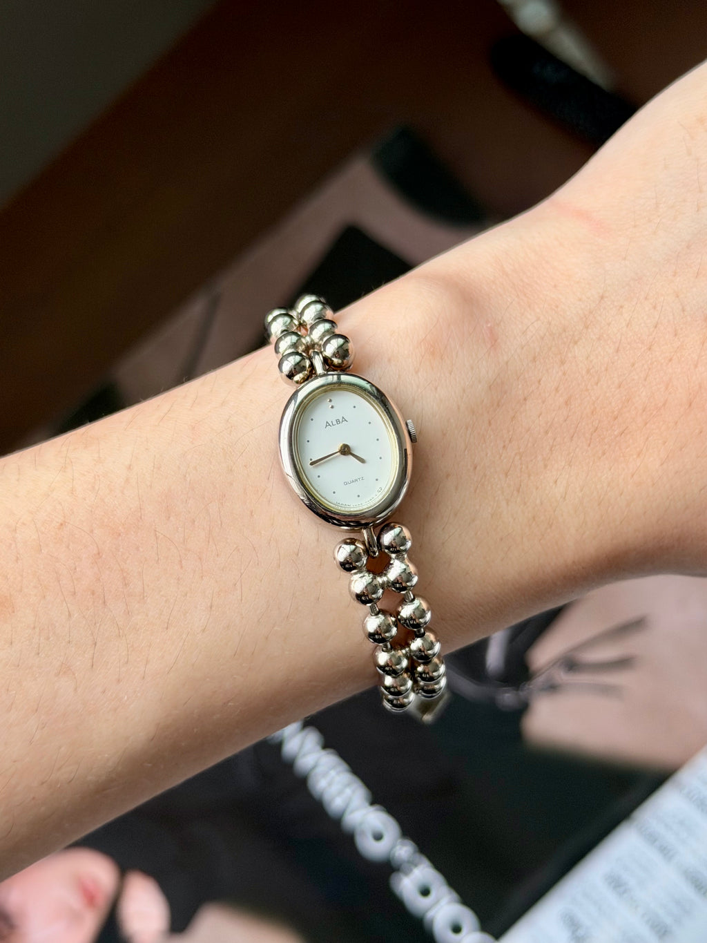 Alba Petite Ball Chain Bracelet Watch