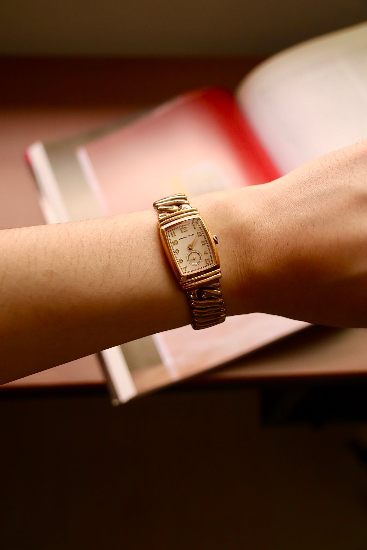 Vintage Hamilton gold Art Deco tank watch, additional view 3 product image 3