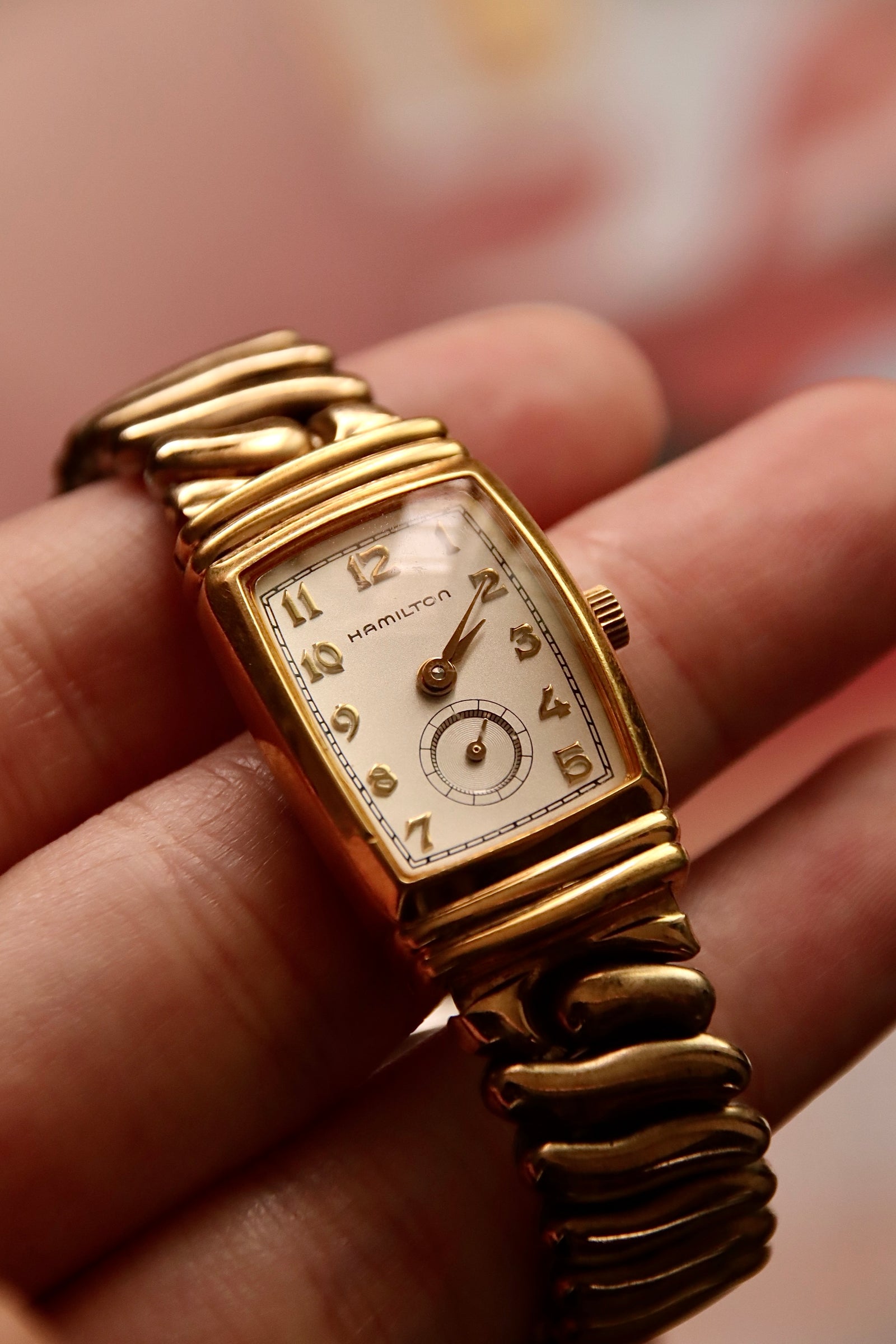 Vintage Hamilton gold Art Deco tank watch, additional view 2