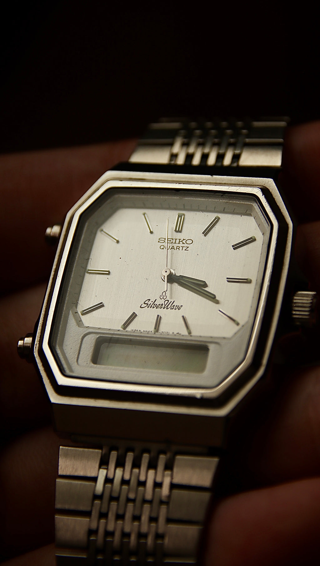 RARE Seiko Silverwave Analog & Digital Quartz Vintage Watch
