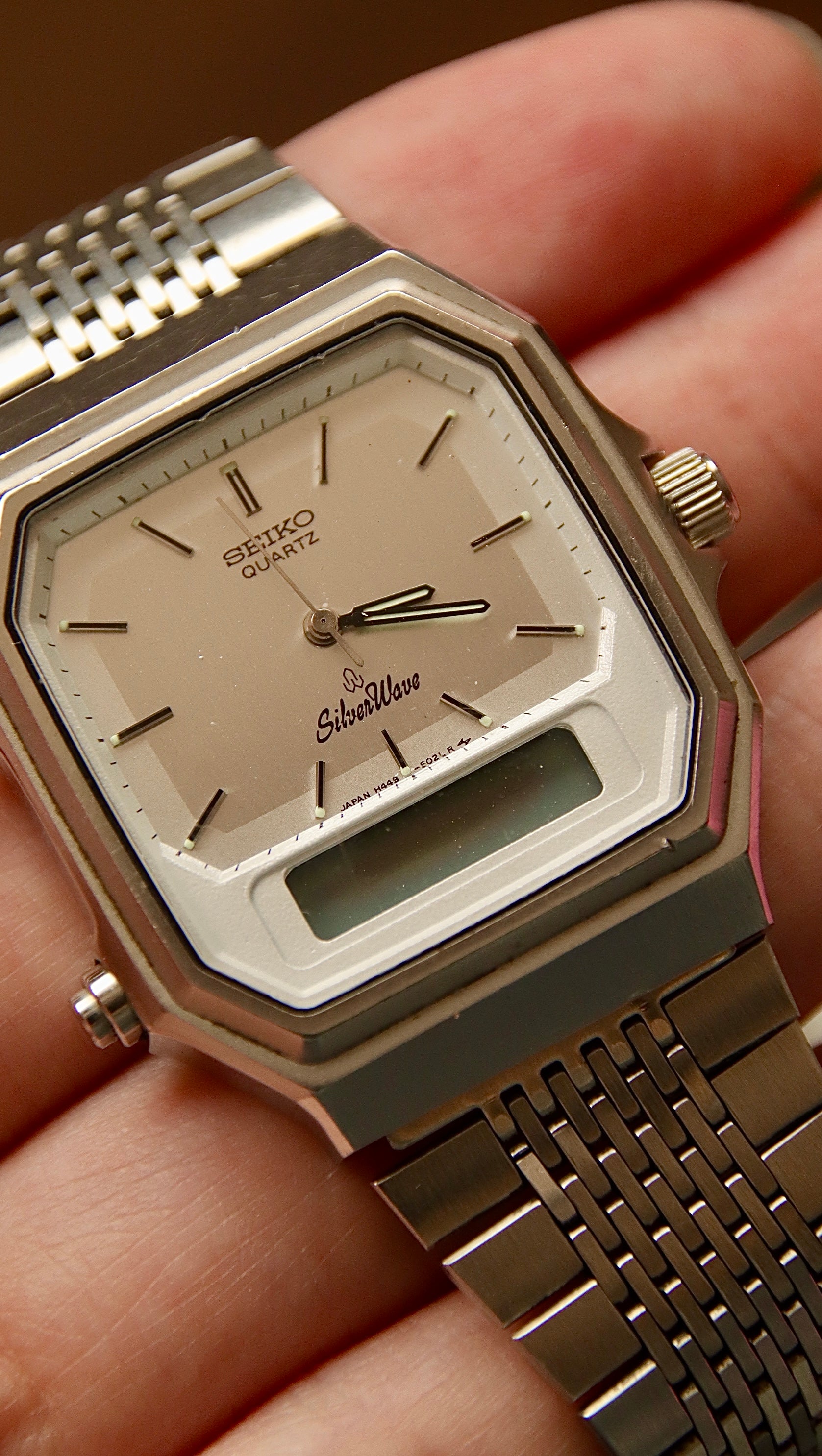 RARE Seiko Silverwave Analog & Digital Quartz Vintage Watch
