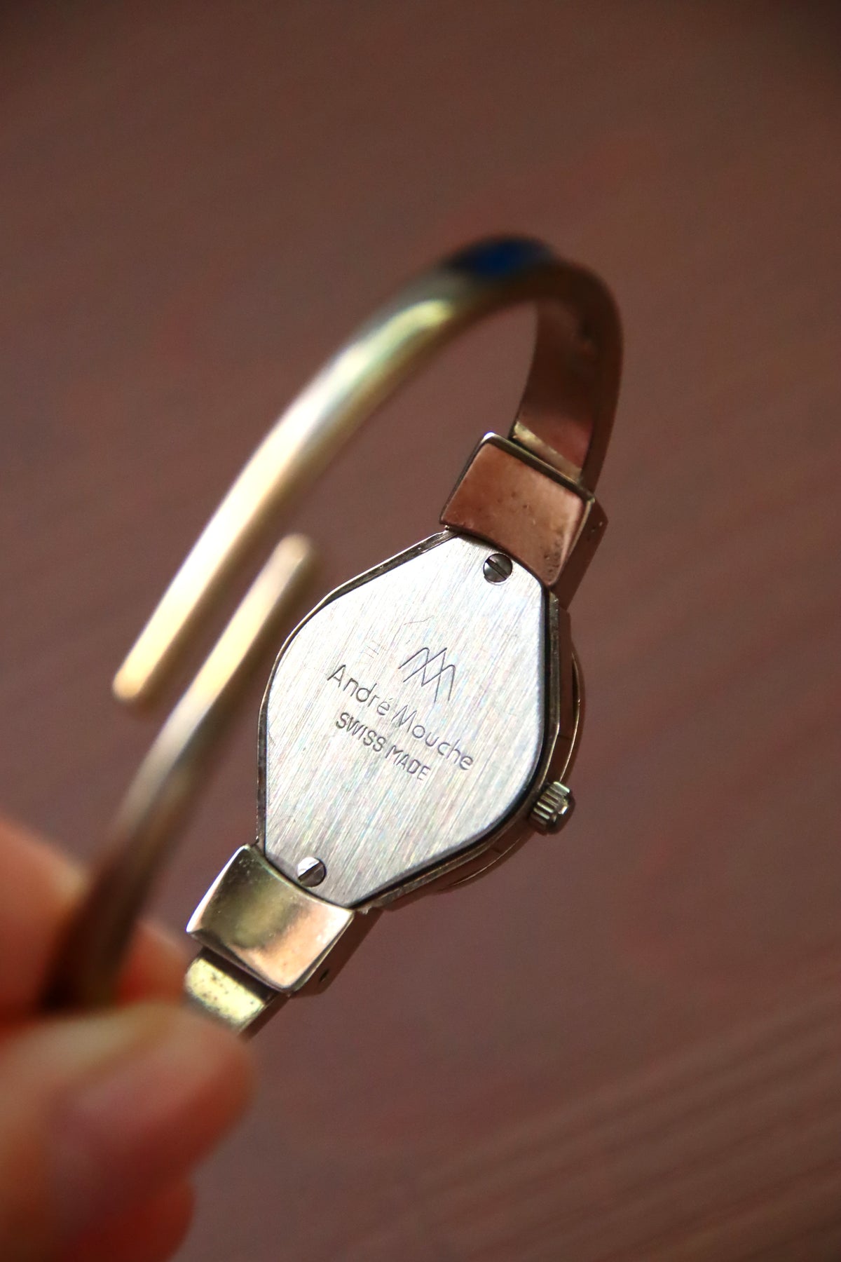 Vintage André Mouche Peekaboo Floral Bangle Quartz Watch product image 6