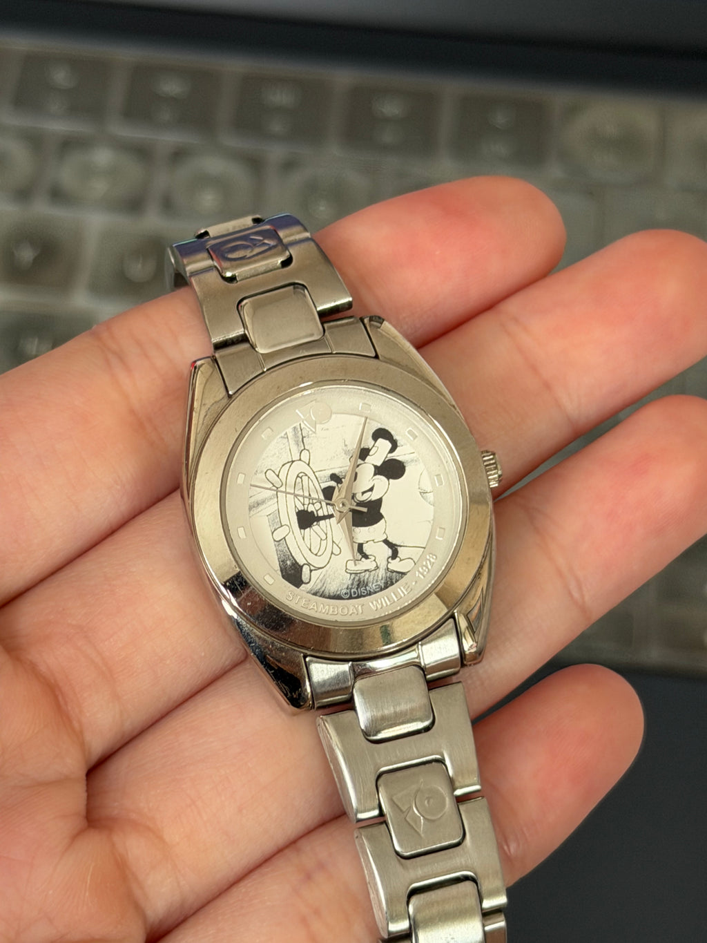 1928 Disney Mickey Mouse Steamboat Willie Commemorative Quartz Vintage Watch