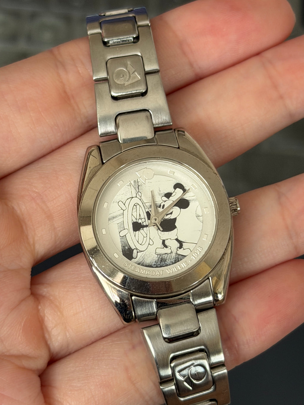 1928 Disney Mickey Mouse Steamboat Willie Commemorative Quartz Vintage Watch