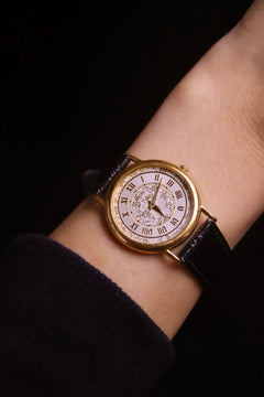 RARE Seiko Floral Dial Gold-Tone Quartz Vintage Watch 1N00-0D59 thumbnail 6