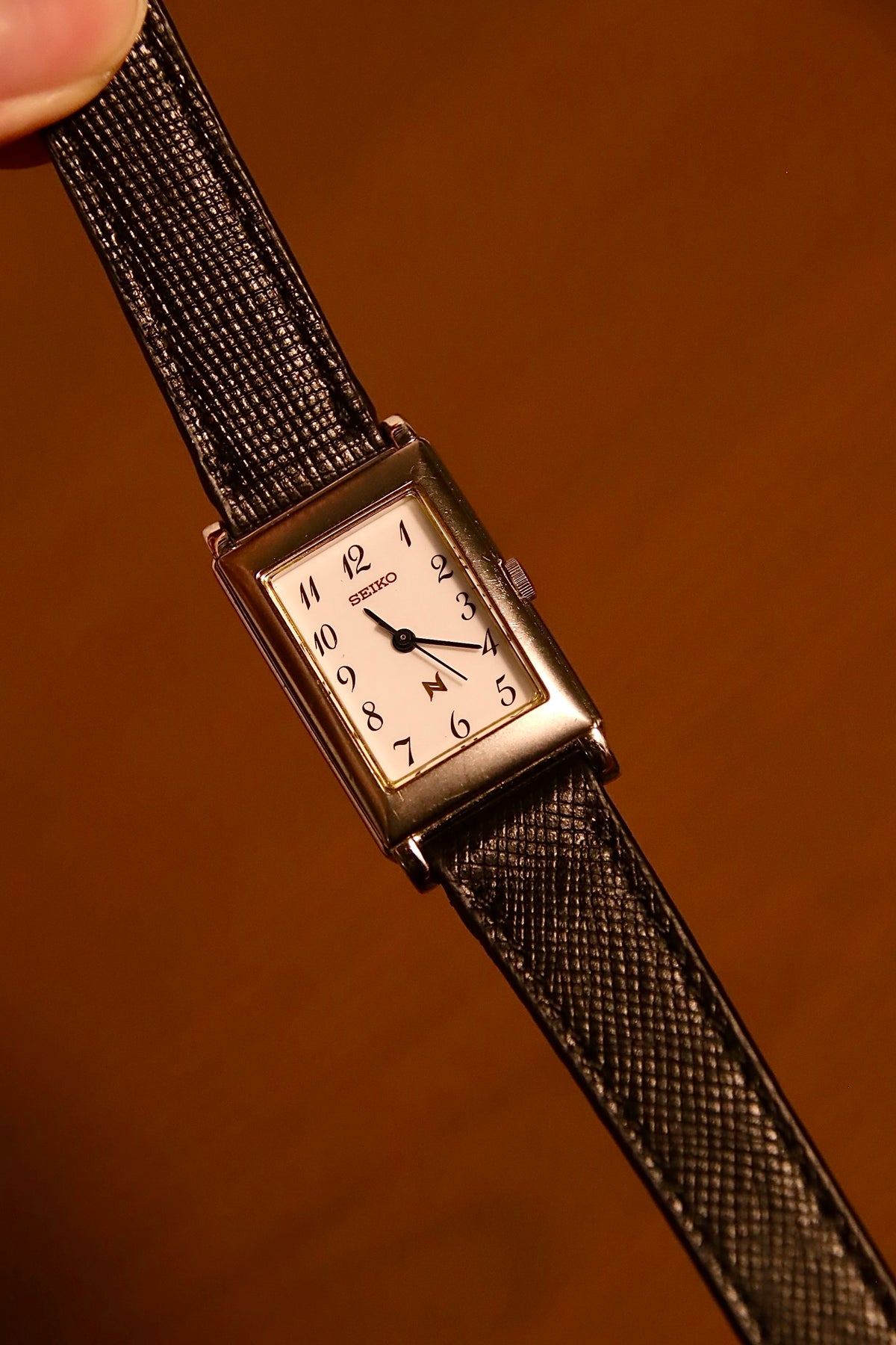 Seiko Noie 4N21-5250 rectangular vintage dress watch product image 2