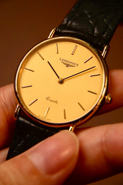 Longines Presence 6799-150 textured champagne dial detail thumbnail 5