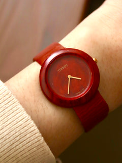 Vintage Tissot W150 1980s WoodWatch Quartz thumbnail 1