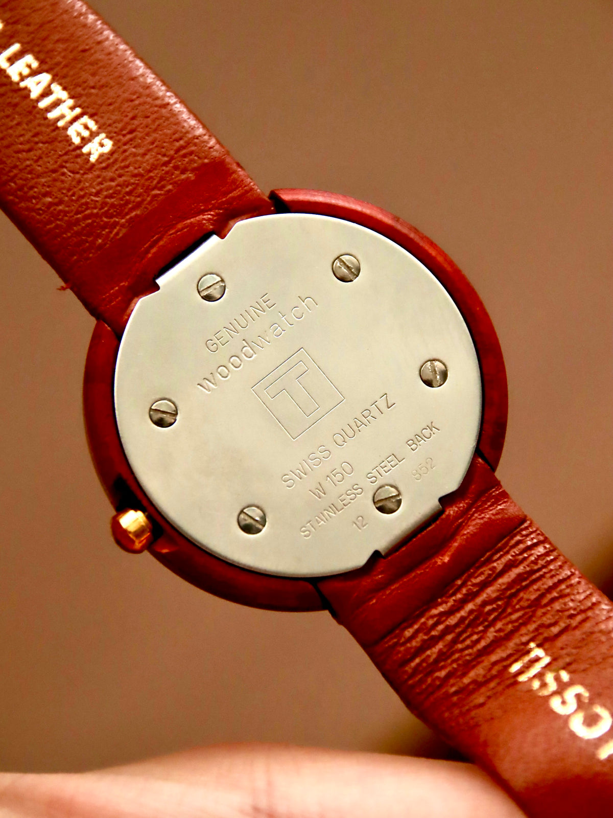 Vintage Tissot W150 1980s WoodWatch Quartz product image 2