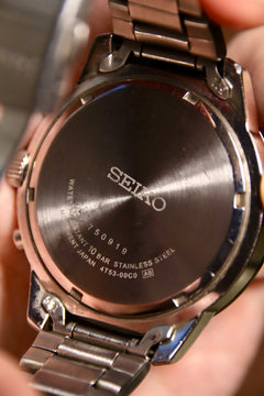 Seiko 4T53-00A0 Chronograph 100M Black Dial Quartz Watch thumbnail 6