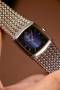 Seiko Credor 6730-5730 blue textured dial and mesh bracelet thumbnail 2