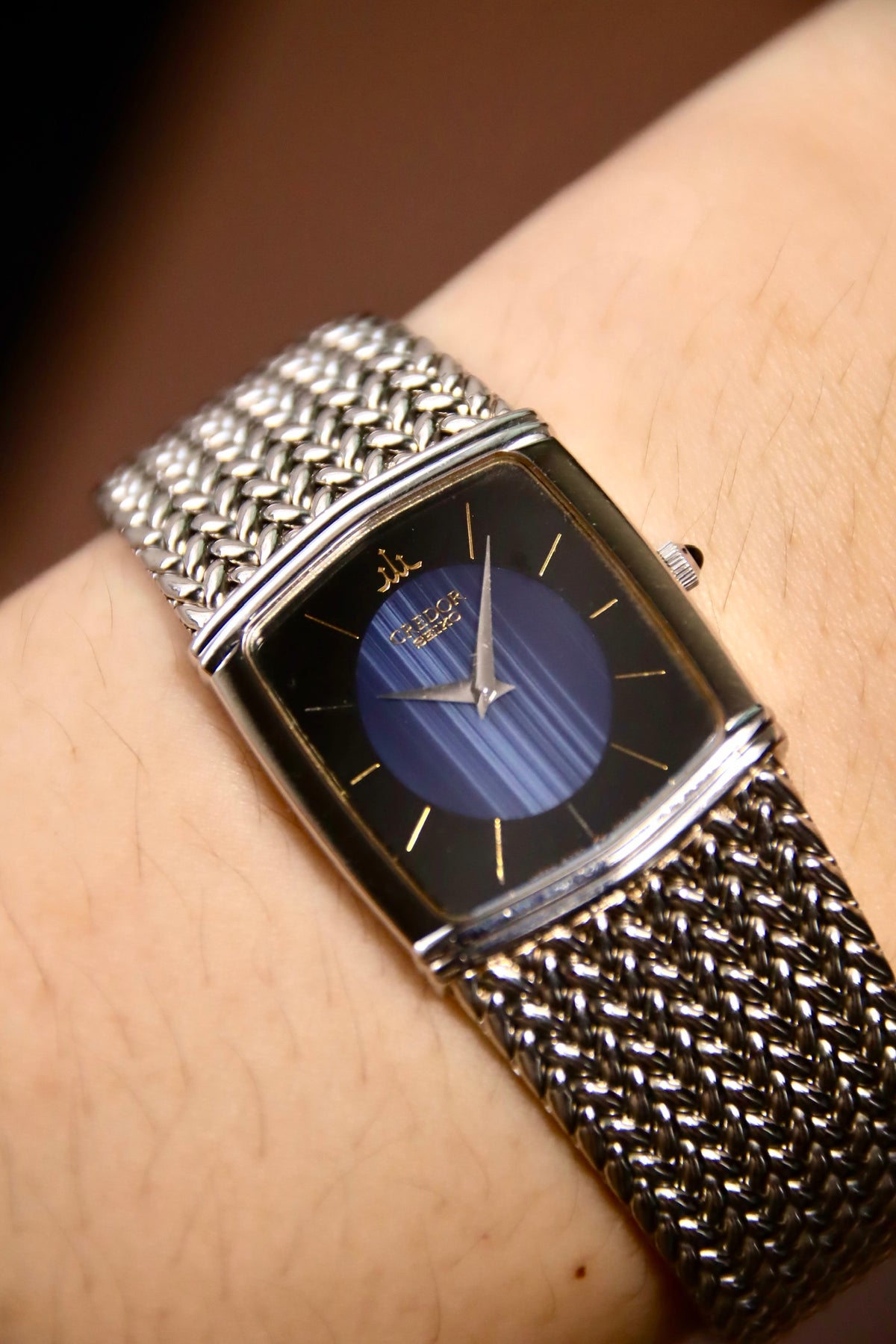 Seiko Credor 6730-5730 vintage quartz watch on wrist product image 1